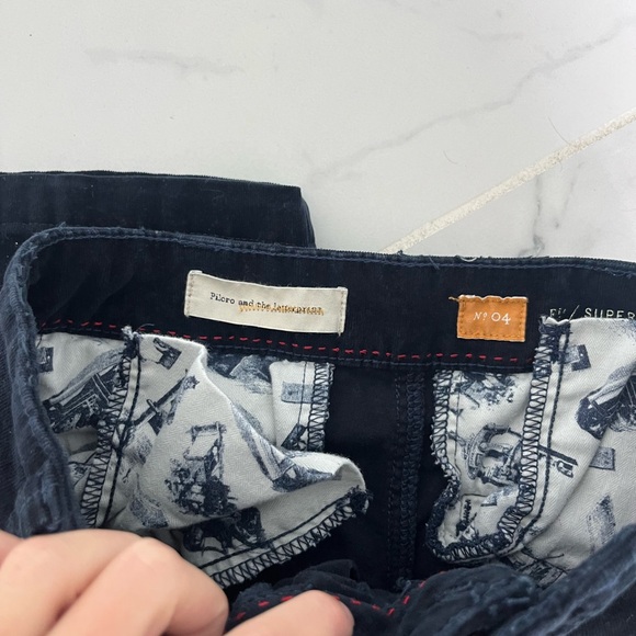 Anthropologie Pilcro navy flared corduroy superscript flared pants - Picture 3 of 3